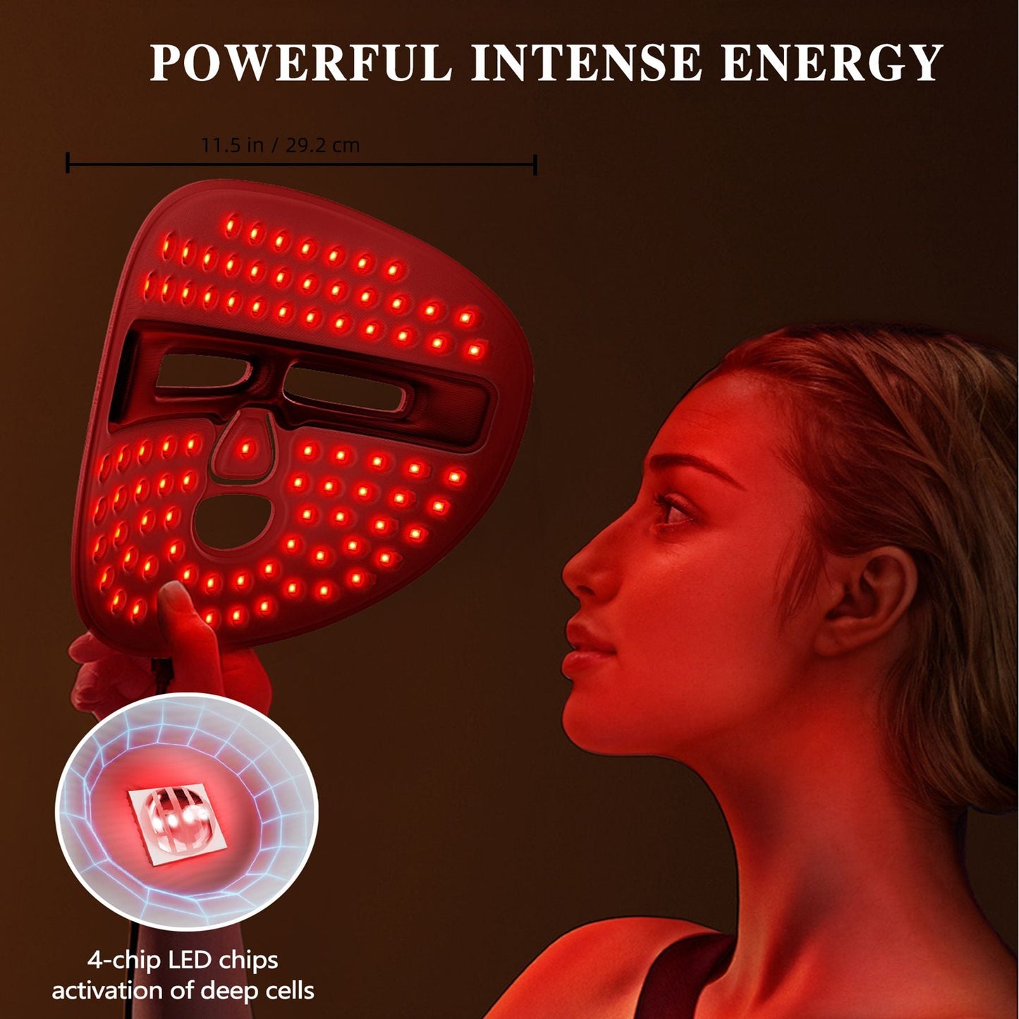 LED Face Mask Facial Care Tool, Red Light Therapy Mask for Face for Skincare at Home Travel New Era Fashion LLc