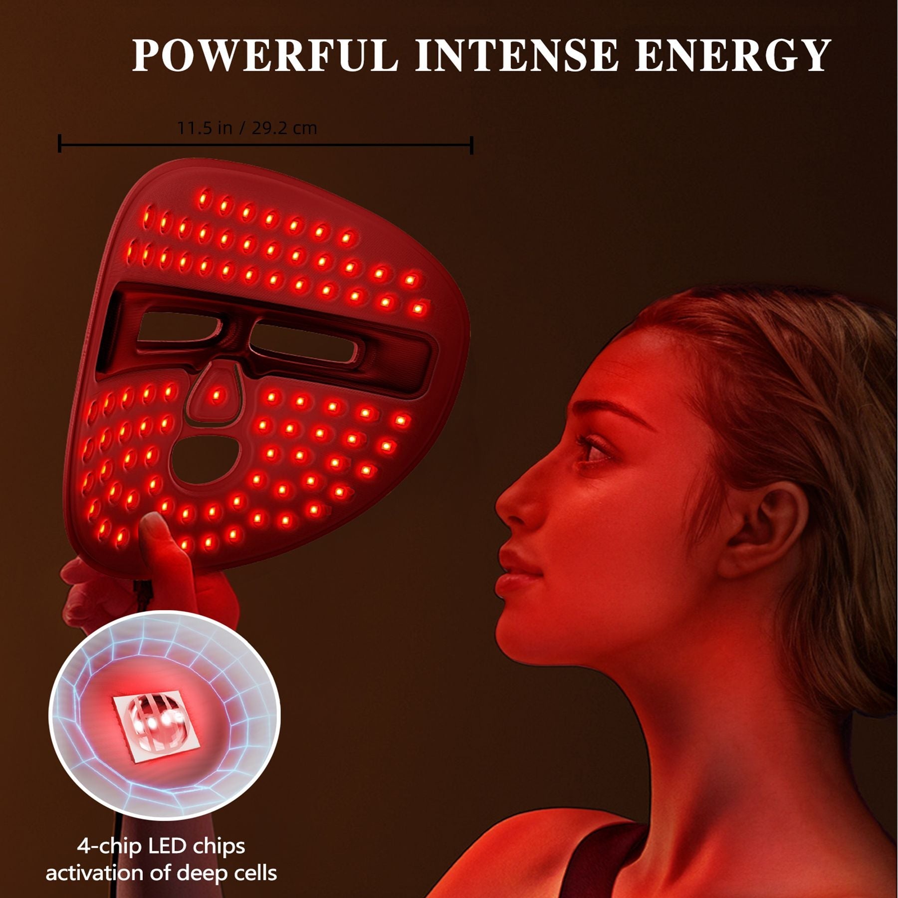 LED Face Mask Facial Care Tool, Red Light Therapy Mask for Face for Skincare at Home Travel New Era Fashion LLc