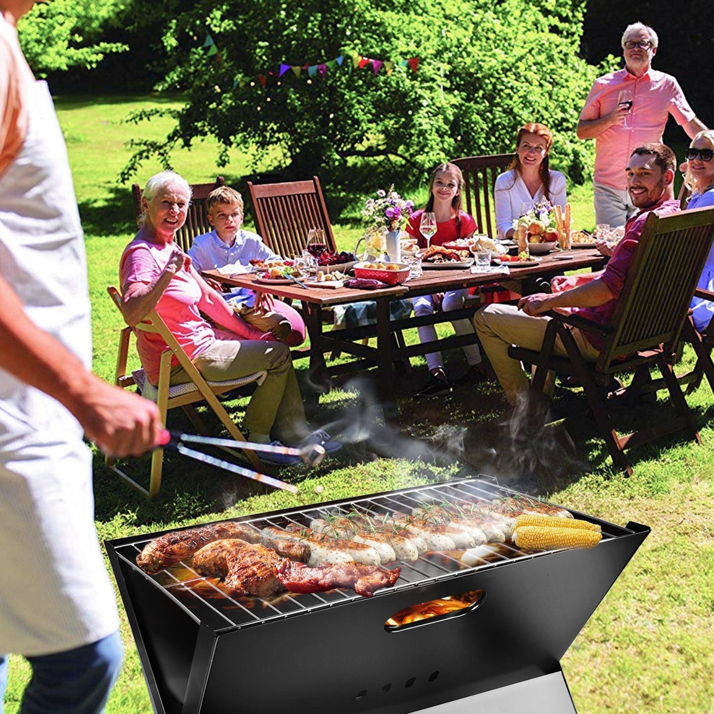 Portable BBQ Barbecue Grill Foldable Charcoal Grill Camping Garden Outdoor Travel New Era Fashion LLc