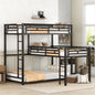 L-shaped Metal Triple Twin Size Bunk Bed New Era Fashion LLc