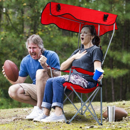 Foldable Beach Canopy Chair Sun Protection Camping Lawn Canopy Chair 330LBS Load Folding Seat New Era Fashion LLc