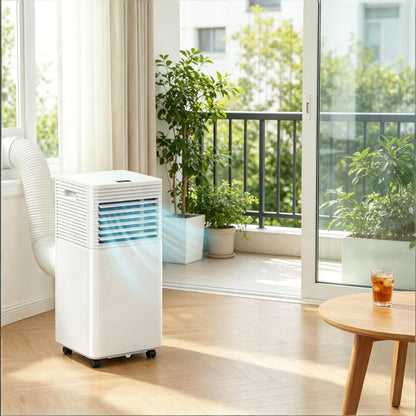 White 10000 BTU Mobile Air Conditioner with Remote Control 24H Timer LED Display for Cooling And Dehumidifying New Era Fashion LLc