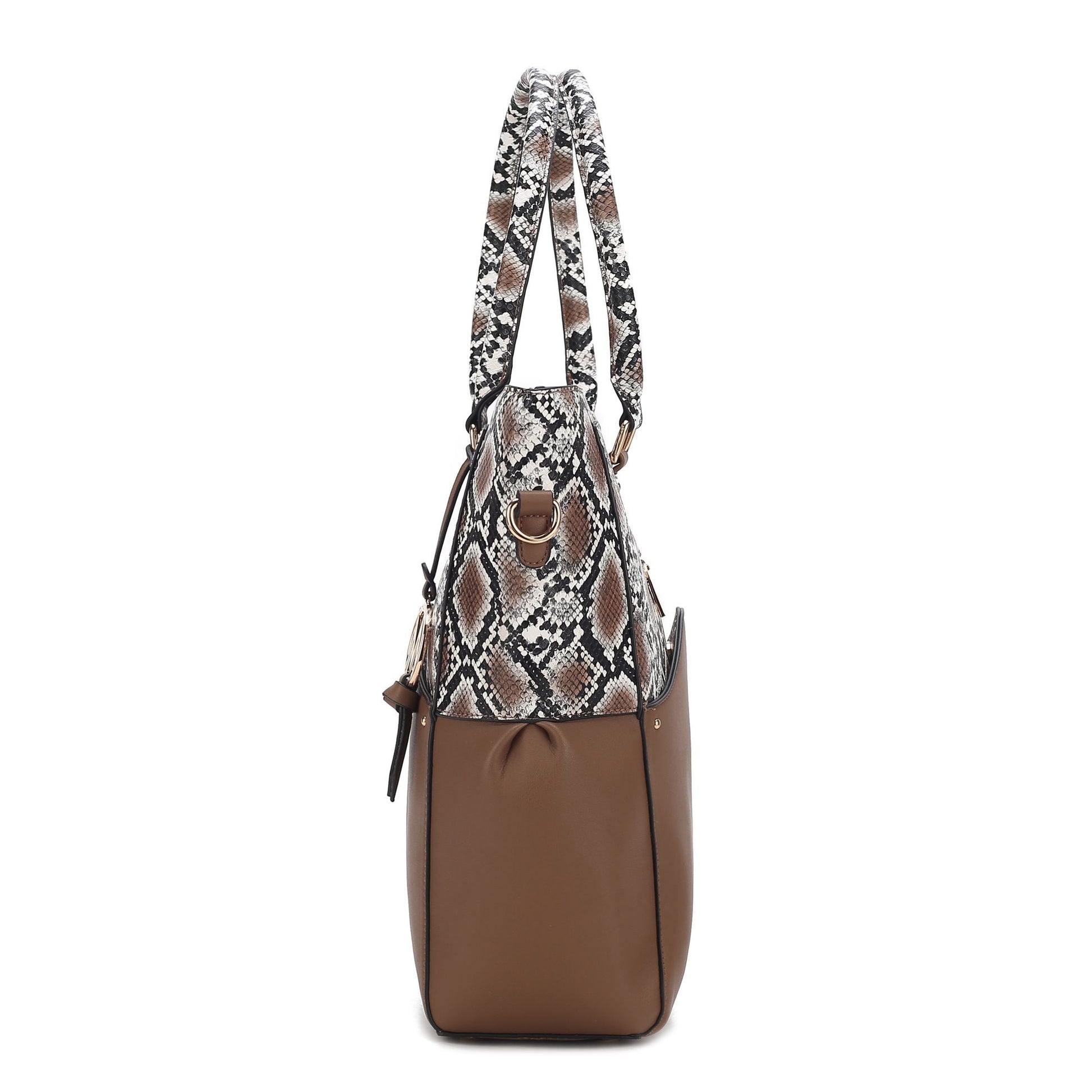 MKF Collection Iris Snake Embossed Vegan Leather Women Tote Bag with matching Wristlet Pouch by Mia k New Era Fashion LLc