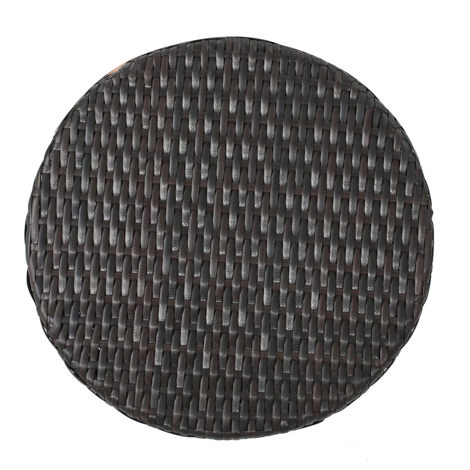 Outdoor 16-inch Multi-brown Wicker Hourgla Side Table New Era Fashion LLc