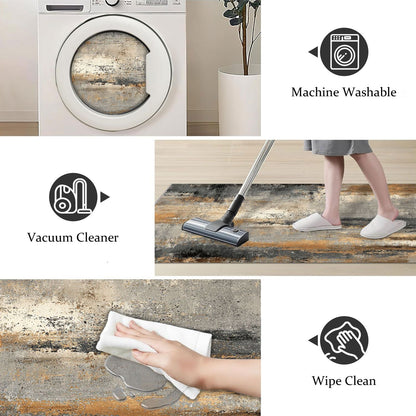Three-piece kitchen rug set, non-slip and washable, abstract pattern kitchen hallway rug, soft and comfortable, suitable for sinks, floors, entrances, hallways and bathrooms. New Era Fashion LLc