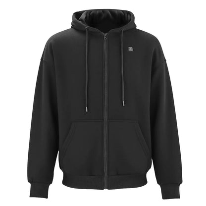 Heated Jacket Hoodie for Men Women, Heated Sweatshirt Unisex Full-Zip with 7.4V 16000mAh Power Bank Pack, 5 Heating Zones, 3 Temp Levels, 4-8H Warmth, for Winter Outdoor Camping, Black, XL Size New Era Fashion LLc