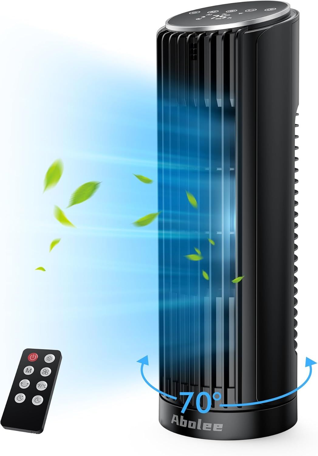 Tower Fan, 23ft/s Desk Fan with Remote, 70° Oscillating, Standing Table Fan with 4 Speeds, 4 Modes, 12Timer, 2026 New 13'' Bladeless Fan for Bedroom Office, Home New Era Fashion LLc