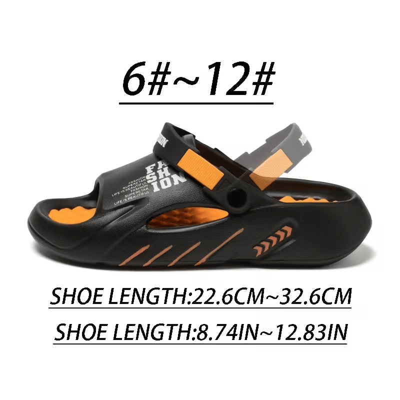 Platform Men's EVA Clog Slippers, Trendy Hole Design Mule Slides with Back Strap, Cushioned Elevated Casual Shoes for Summer, Streetwear, Indoor, Outdoor New Era Fashion LLc