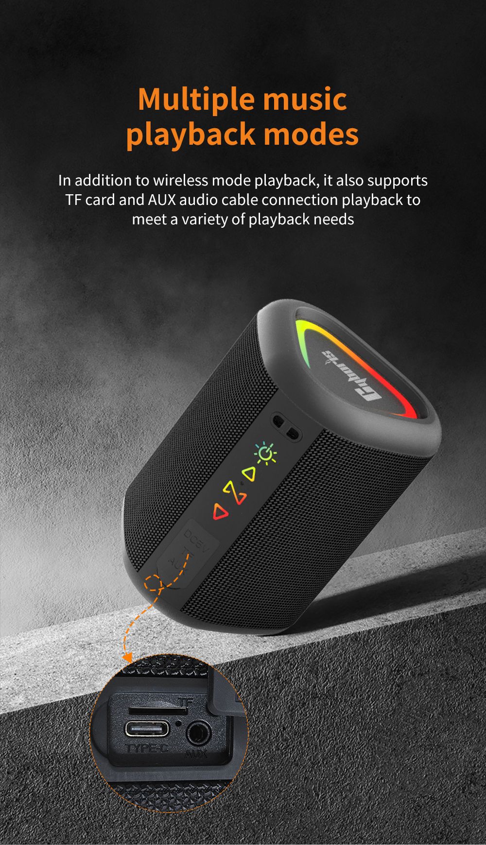 Cyboris S1 High Quality Portable Mini Waterproof Bluetooth Speaker, Wireless V5.4 Outdoor TWS Stereo Sporting Speakers 15W Loud Stereo Soundbox New Era Fashion LLc