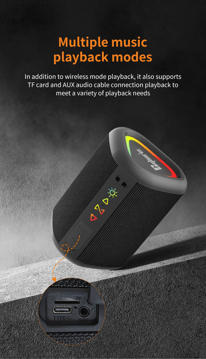 Cyboris S1 High Quality Portable Mini Waterproof Bluetooth Speaker, Wireless V5.4 Outdoor TWS Stereo Sporting Speakers 15W Loud Stereo Soundbox New Era Fashion LLc