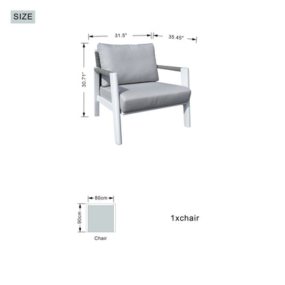 7-Piece Patio Aluminum Sofa Set with Rectangular Firepit Table & Side Table New Era Fashion LLc