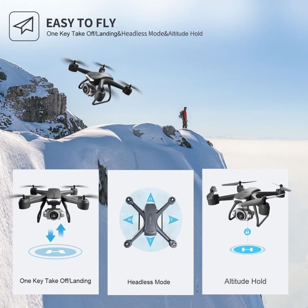 2026 Professional Drone 6K HD Dual Camera Wifi FPV Portable RC Quadcopter 2 BATTERY,Drones suitable for adults/beginners.Logistics is randomly sent by UPS/UNI/USPS/.GOFO New Era Fashion LLc