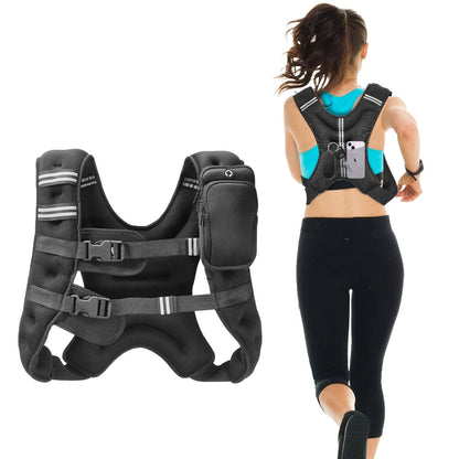 Weighted Vest, 16 lbs Weight Vest with Reflective Stripe, Adjustable Buckle Body Weight Vest for Men Women, Workout Equipment for Strength Training, Running, Jogging, Fitness, and Weight Loss New Era Fashion LLc