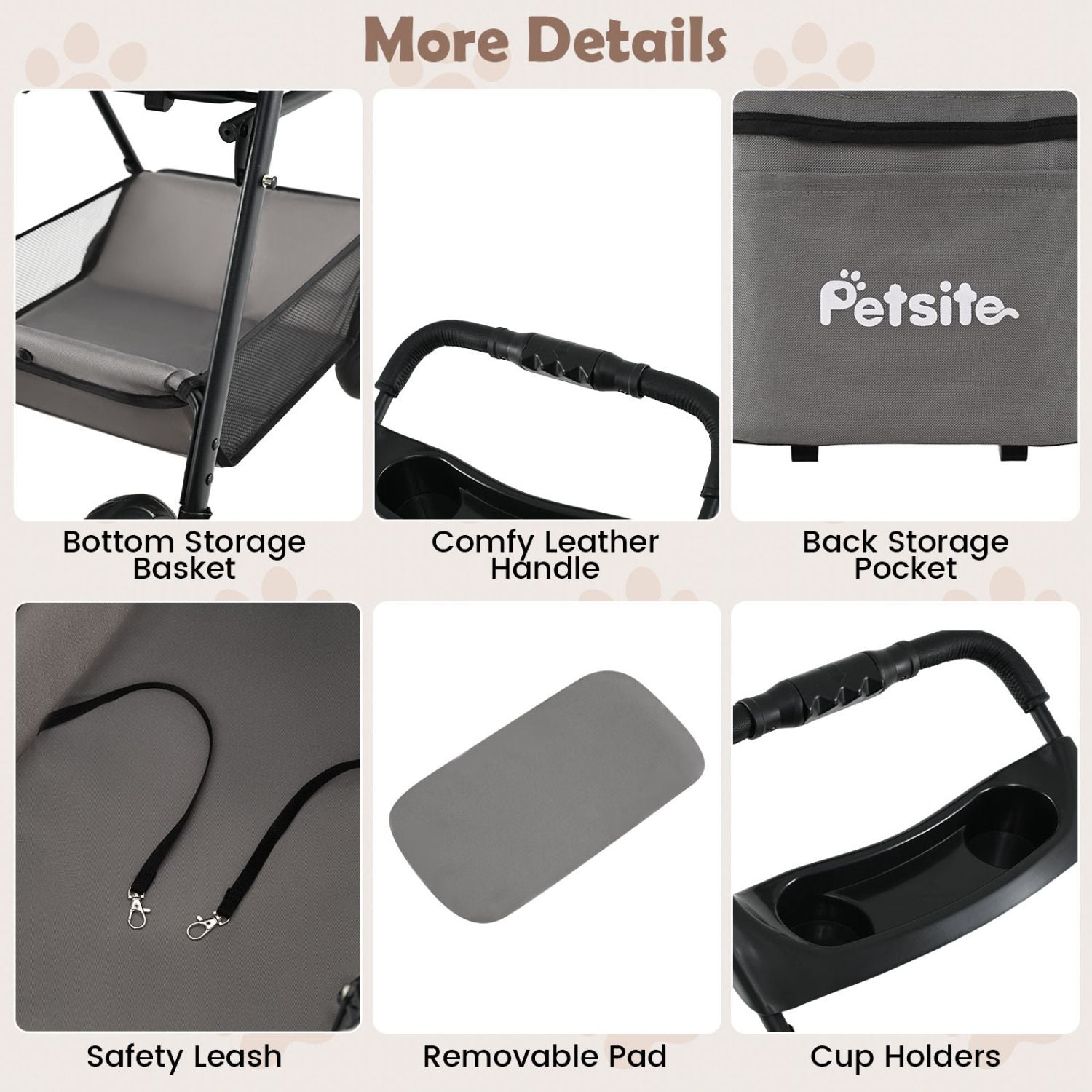 3 in 1 Pet Stroller with Removable Carrier up to 33 lbs New Era Fashion LLc