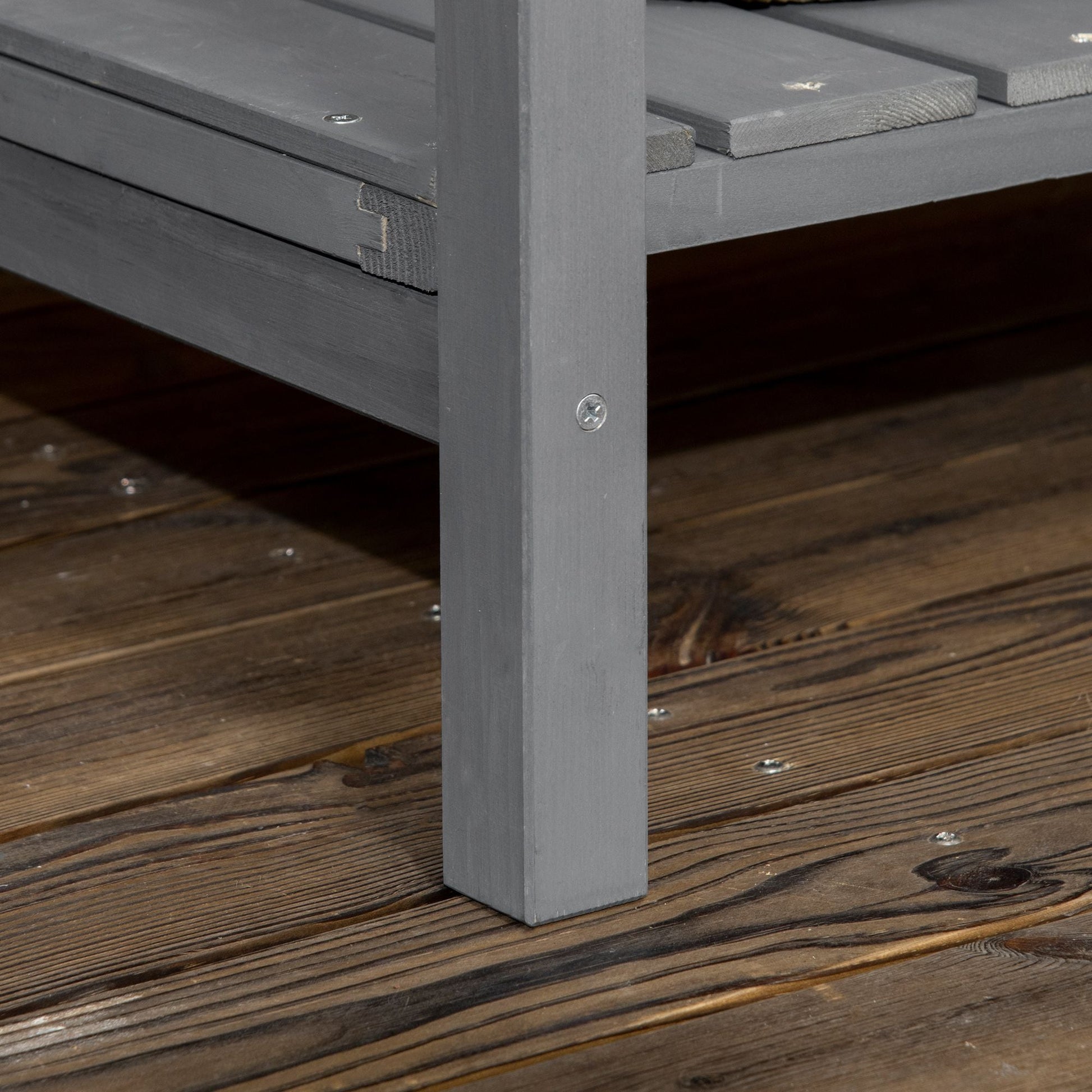 Elevated Planter Box Stand Wooden with 8 Slots and Shelf Dark Grey for Herbs Veggies Flowers New Era Fashion LLc