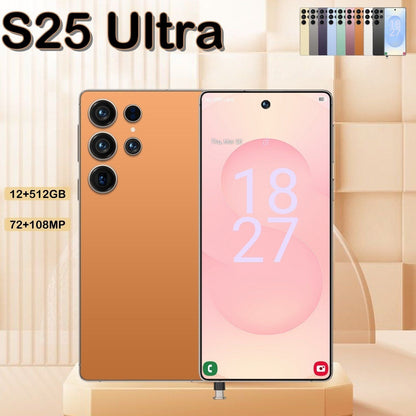 I25 Ultra 5G Smartphone, Unlocked Cell Phone, 6.8" HD Screen Unlocked Phones,  , 6000mAh Battery, Built in Pen, 12+512GB, Android 14, Face ID+Fingerprint Lock(Orange) New Era Fashion LLc