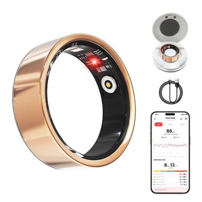Smart Ring Health Tracker - Fitness Sleep Heart Rate Blood Oxygen Tracker Smart Ring For Men And Women,IP68 Waterproof Level Bluetooth Fitness Tracker Rings Family Care New Era Fashion LLc