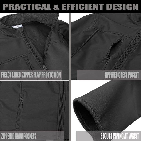 Mens Solid Soft Shell Storm Tech Jacket Coat New Era Fashion LLc