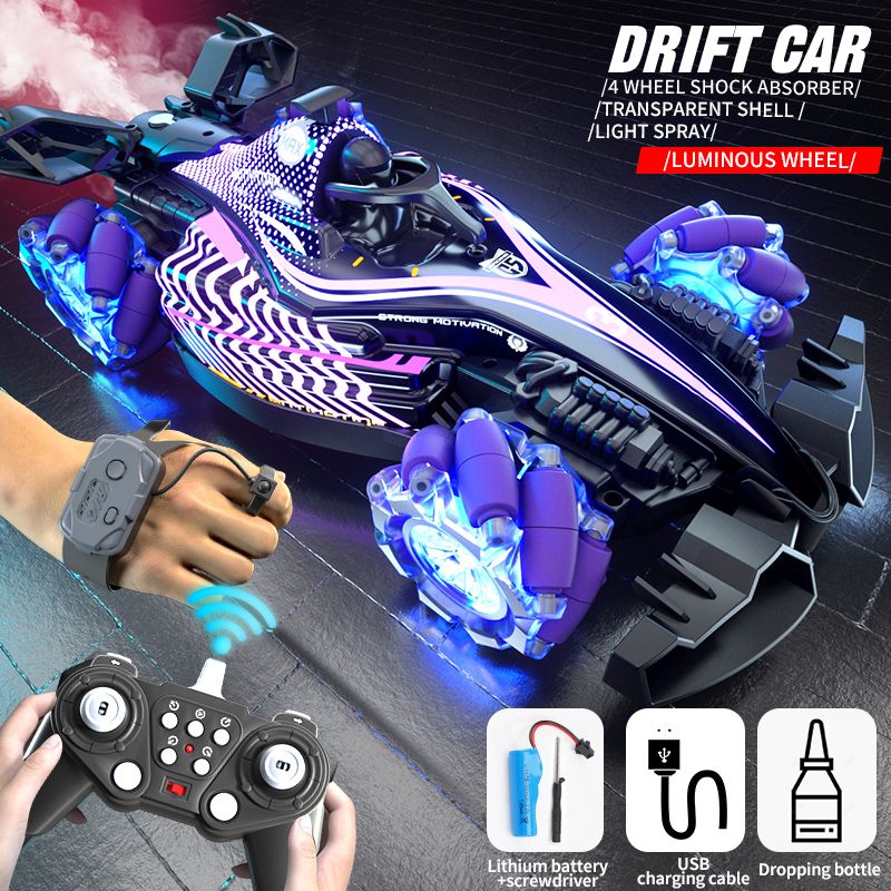Remote control toy car F1 racing style, with music and light, the tail can be spray. New Era Fashion LLc