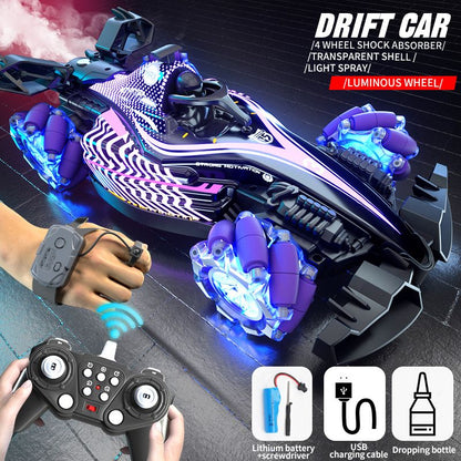 Remote control toy car F1 racing style, with music and light, the tail can be spray. New Era Fashion LLc