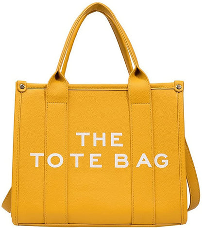 Roecytu PU Tote Bag for Women Simple Large-capacity Tote Bag Crossbody Tote Bag Messenger bag Handbag Zipper Fashion Tote Bag New Era Fashion LLc