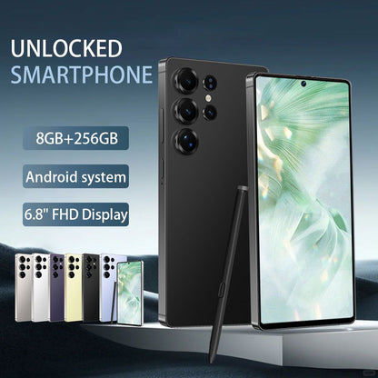 8+256GB Unlocked Smartphone, 6.8" HD+ Display, I24 5G Ultra Unlocked Phone, Built in Pen, 6000mAh Battery /Face ID+Fingerprint Lock/Dual SIM New Era Fashion LLc