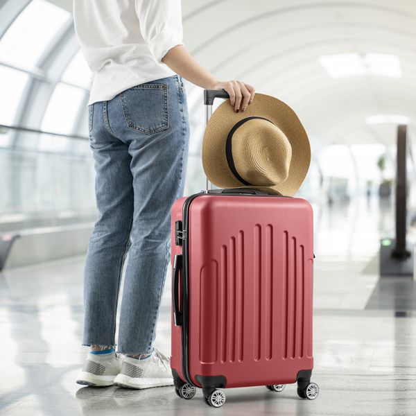 FCH Curved Vertical Stripe 4-in-1 Trolley Case - Retro Red New Era Fashion LLc