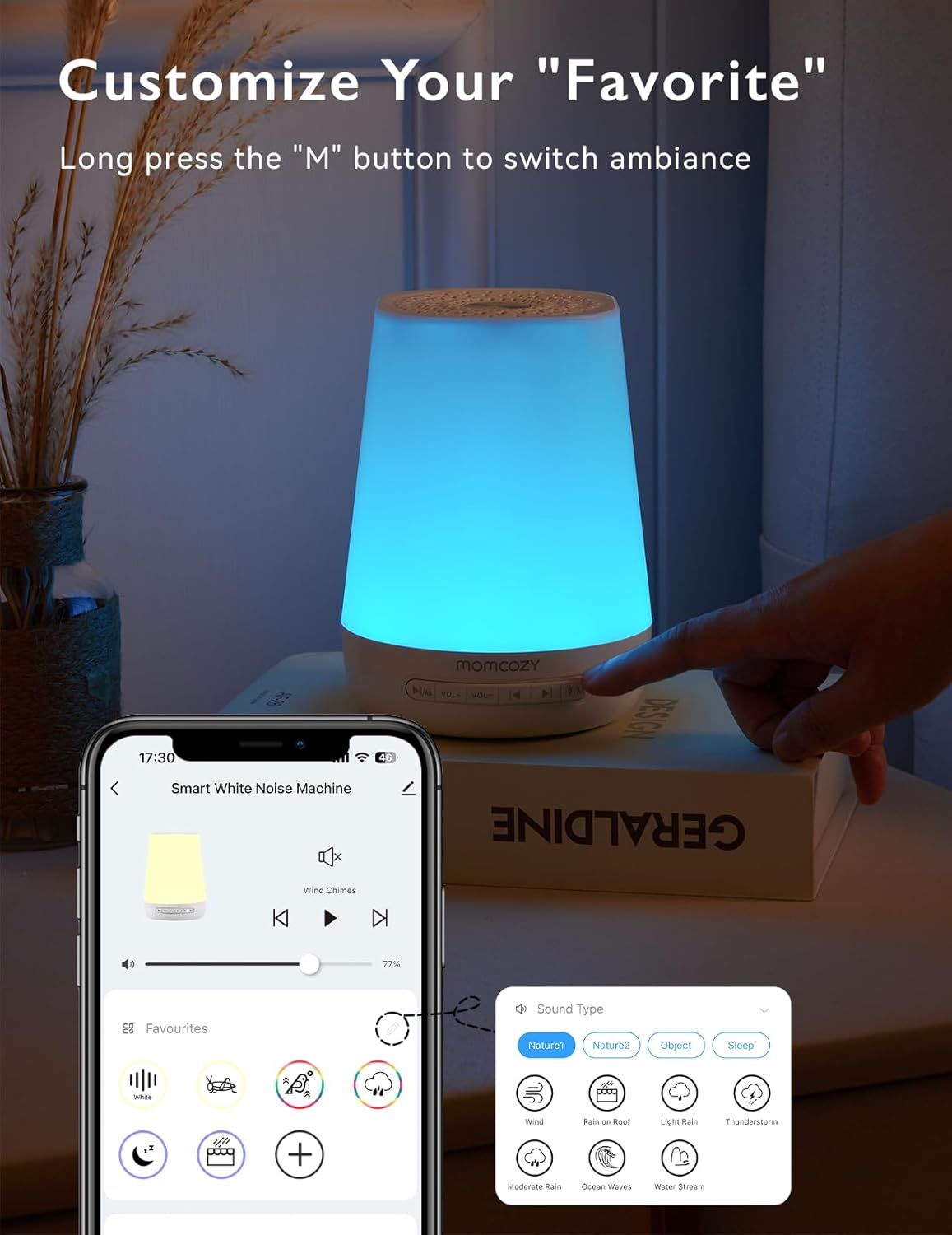 Baby Sound Machine Momcozyr Baby Sleeping with Night Light, New Era Fashion LLc
