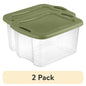 (2 pack) 40 Quart EZ Carry, Plastic Storage Bin, Full-Grip Handles, Green New Era Fashion LLc