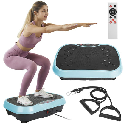 Vibration Exercise Machine With Resistant Bands Remote Control Whole Body Vibration Platform Workout Equipment Home Fitness Training Equipment For Weight Loss Fat Burner New Era Fashion LLc