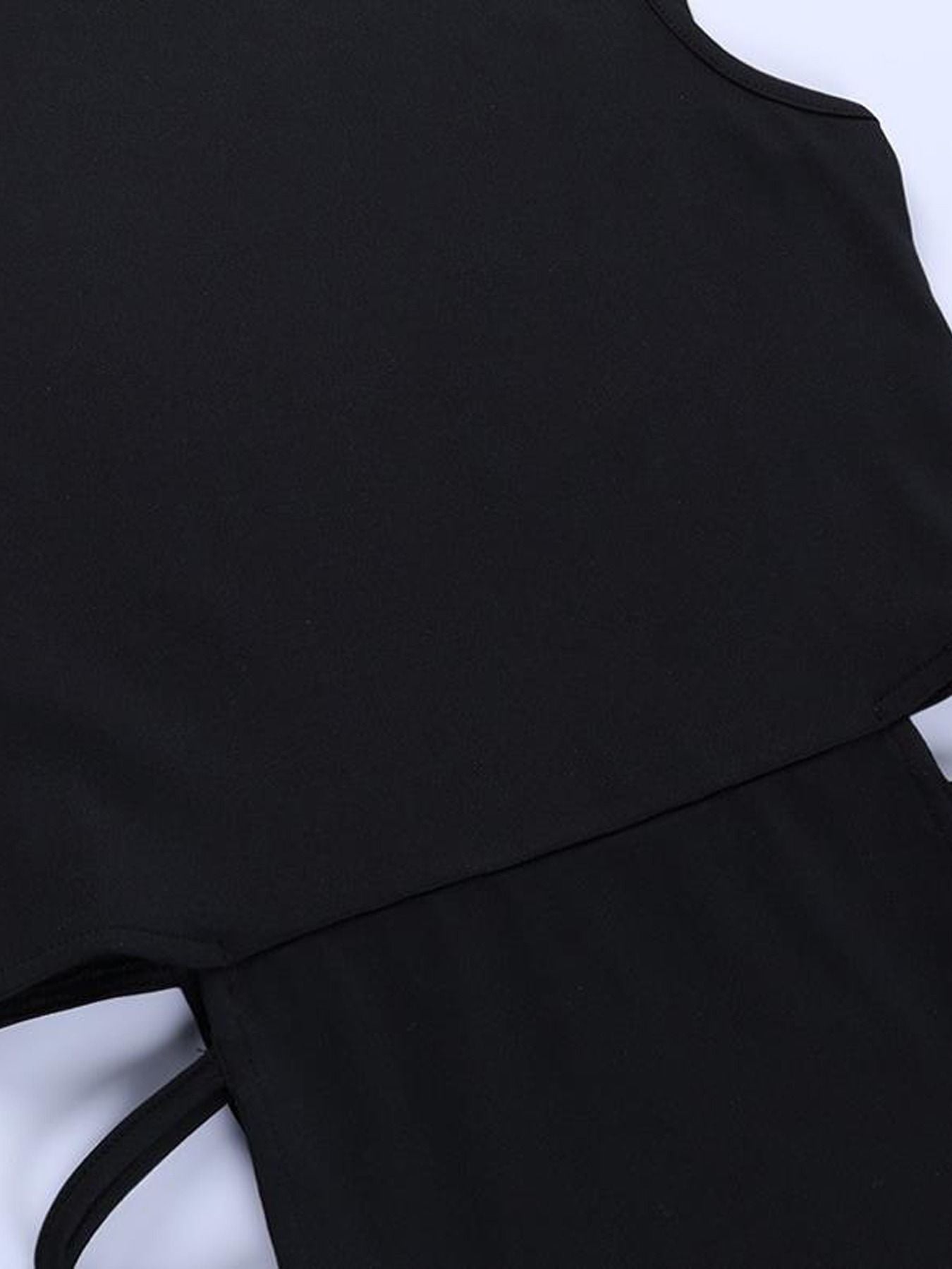 Solid Sleeveless Hollow Out Sexy Dress; High Split High Neck Dress; Women's Clothing New Era Fashion LLc