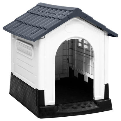 Dog House Grey, White, Black Polypropylene Small Durable New Era Fashion LLc