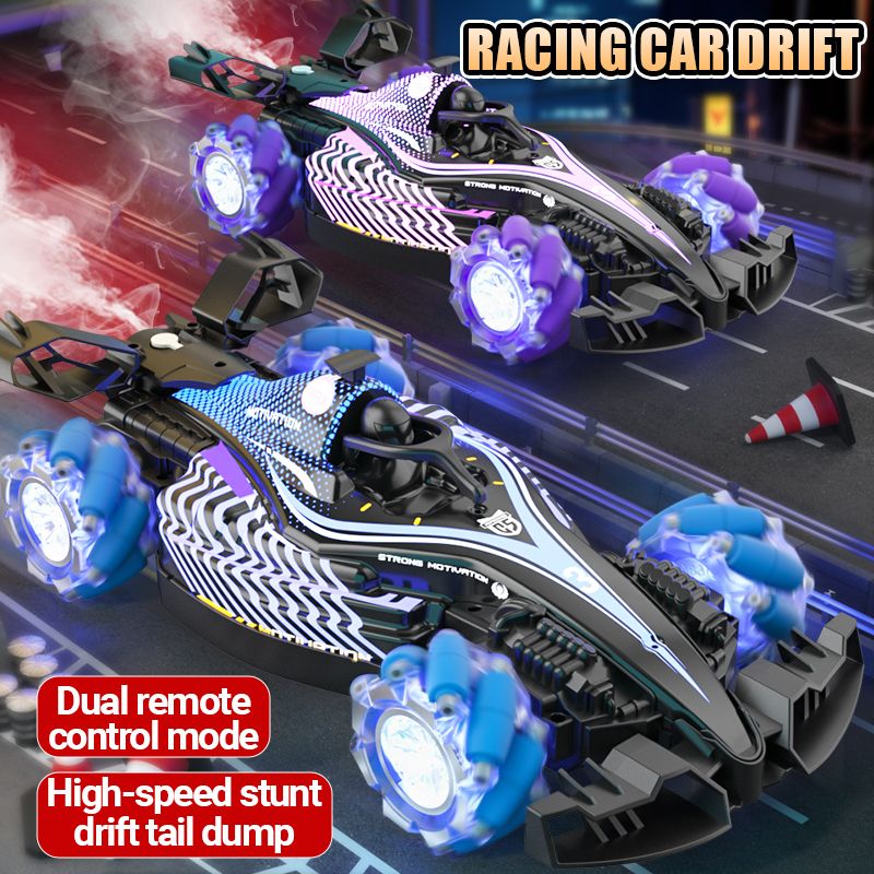 Remote control toy car F1 racing style, with music and light, the tail can be spray. New Era Fashion LLc