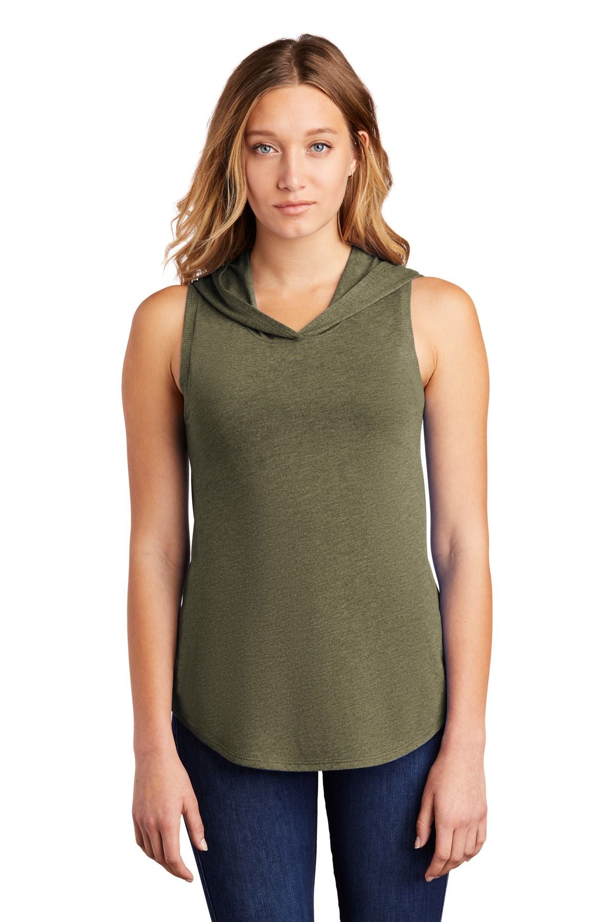 District Women's Perfect Tri Sleeveless Hoodie DT1375 New Era Fashion LLc
