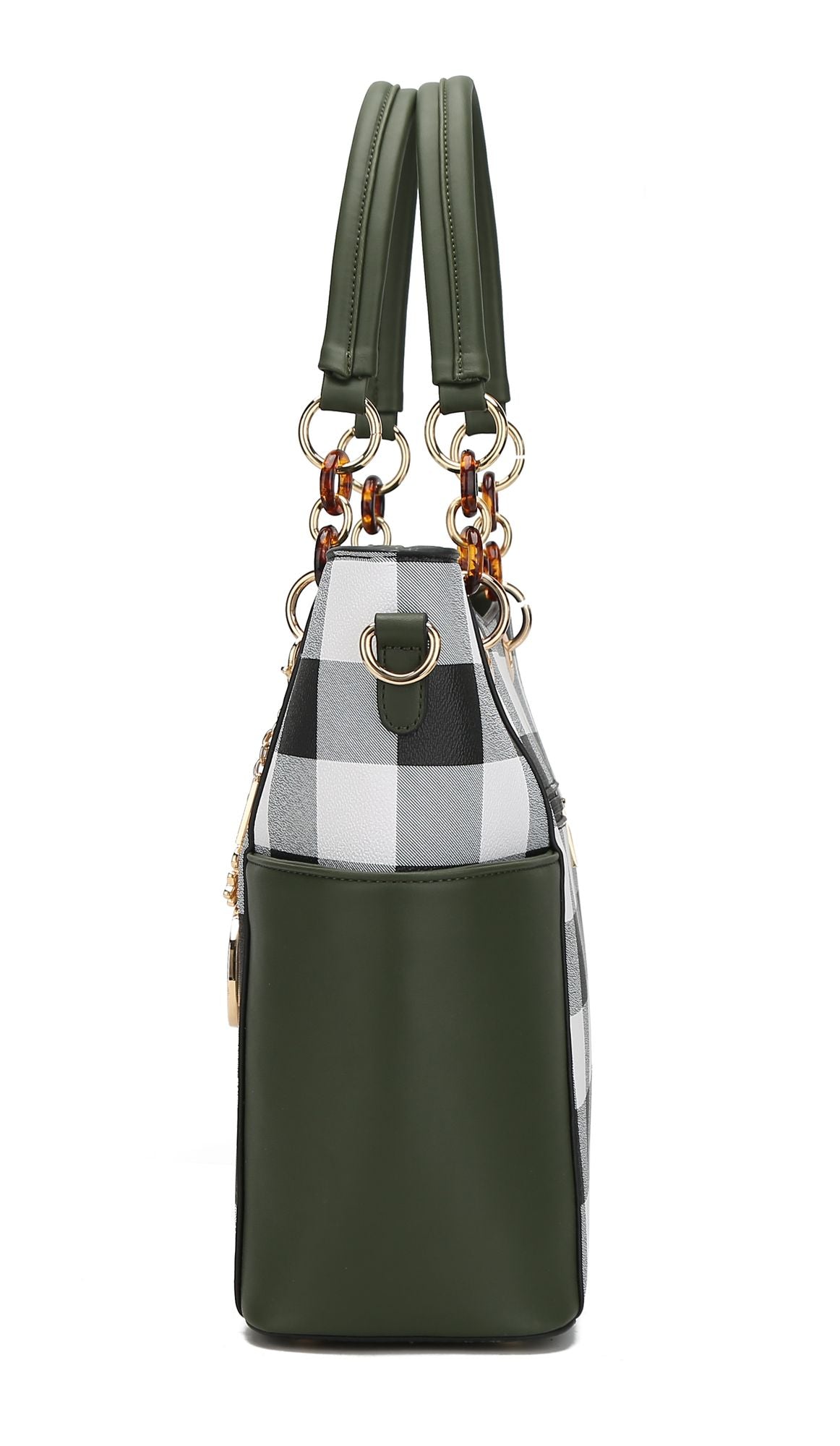 MKF Collection Bonita Checker Tote Handbag & Wallet Set Women by Mia K New Era Fashion LLc