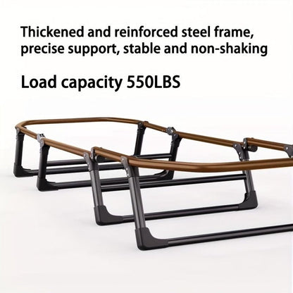 1-pack American style patio folding bed, outdoor patio furniture, comfortable ergonomic single recliner, patio chaise folding bed with mattress, garden, patio furniture, portable patio office camping New Era Fashion LLc