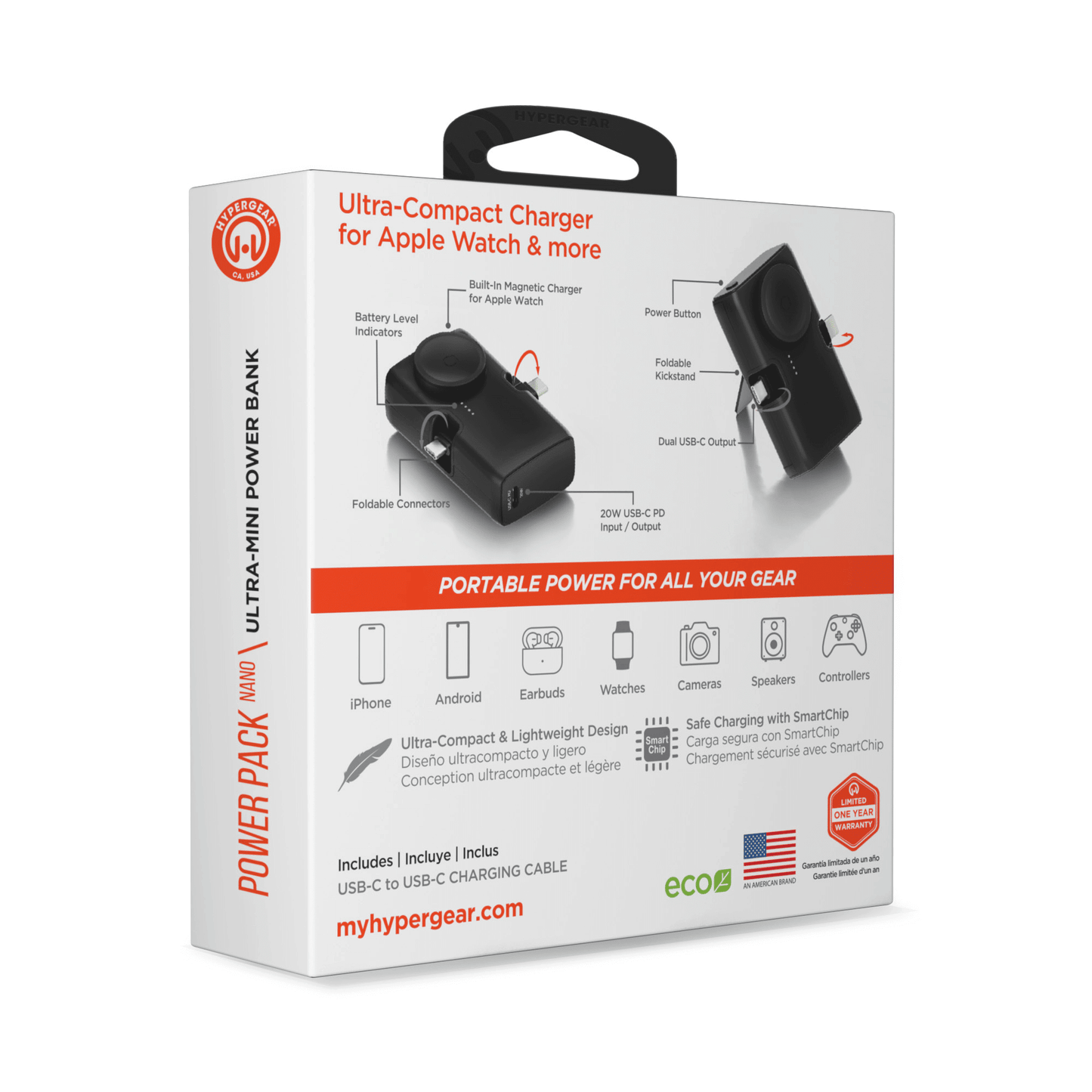 HyperGear Power Pack Nano 5000mAh Power Bank New Era Fashion LLc