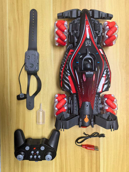 Remote control toy car F1 racing style, with music and light, the tail can be spray. New Era Fashion LLc