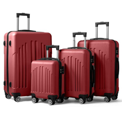 FCH Curved Vertical Stripe 4-in-1 Trolley Case - Retro Red New Era Fashion LLc