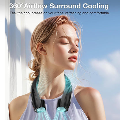 Neck Fan, 6 Speeds Adjustable Portable Personal Fan Rechargeable, Faster Cooling Wearable Fan, Ultra Quiet for Home, Office, Travel, Outdoor New Era Fashion LLc