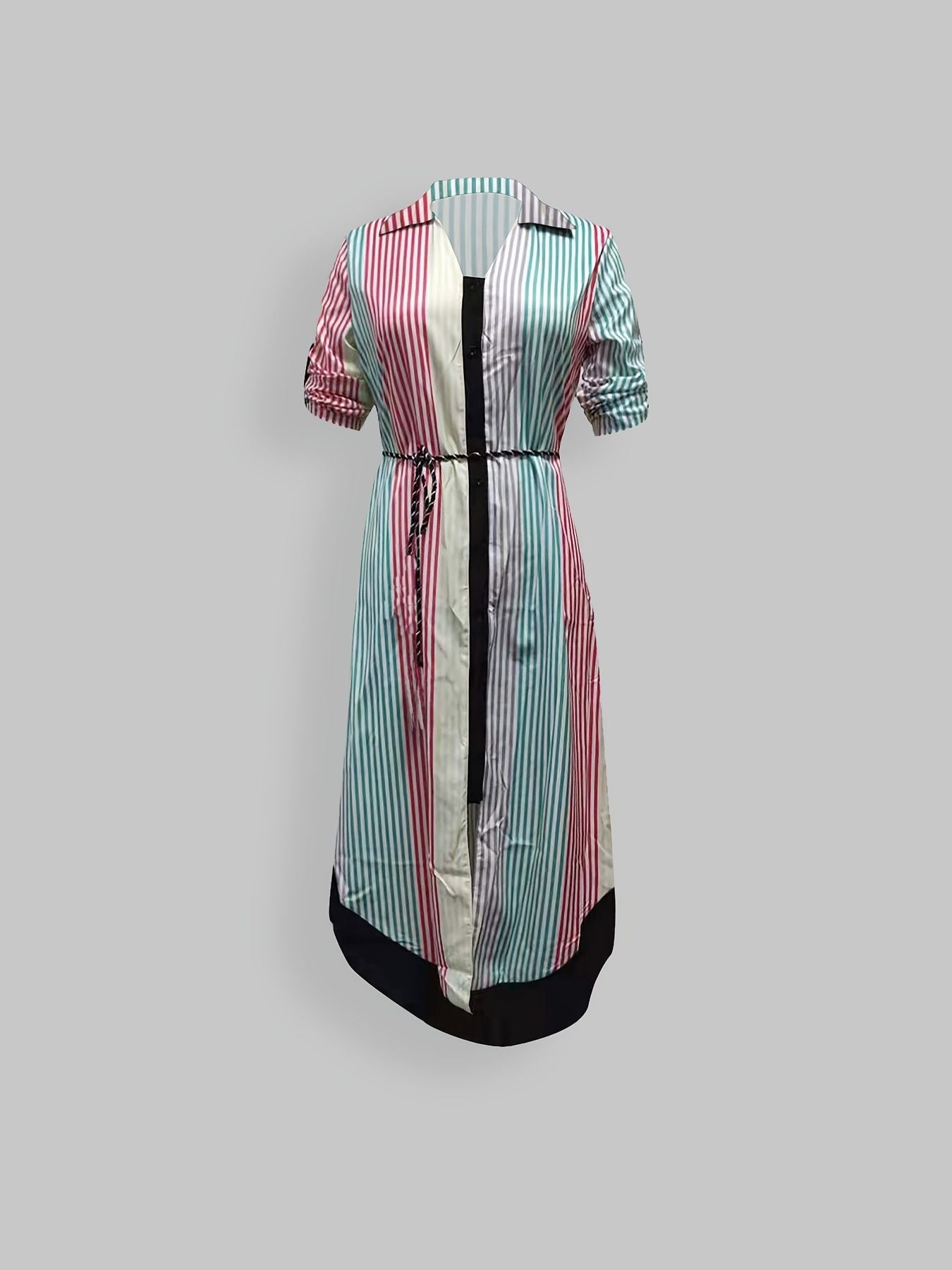Elegant Summer High Waist Fashion Ditsy Floral Print Dress; Slim Temperament Maxi Dresses; Women's Clothing New Era Fashion LLc