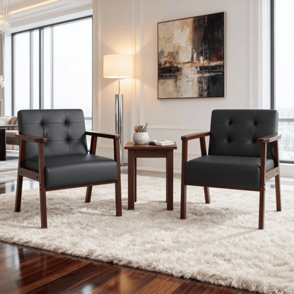 Wood Frame Accent Armchair New Era Fashion LLc