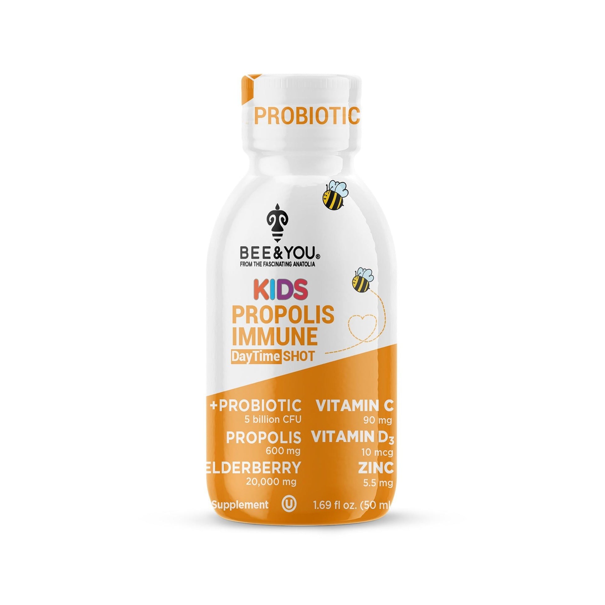 Kids Propolis Immune DayTime Shot - Probiotic, 50 ml x 12 New Era Fashion LLc