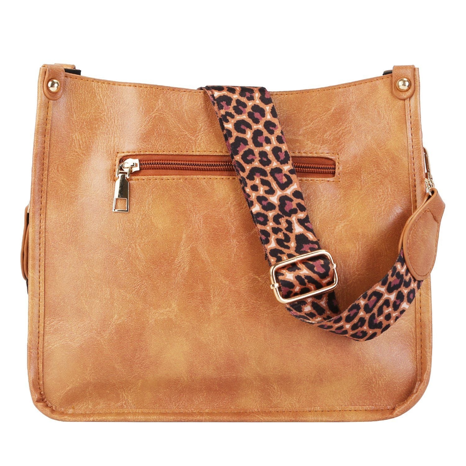 Women Fashion Leather Crossbody Bag Shoulder Bag Casual Handbag with Flexible Wearing Styles Adjustable Guitar Strap New Era Fashion LLc