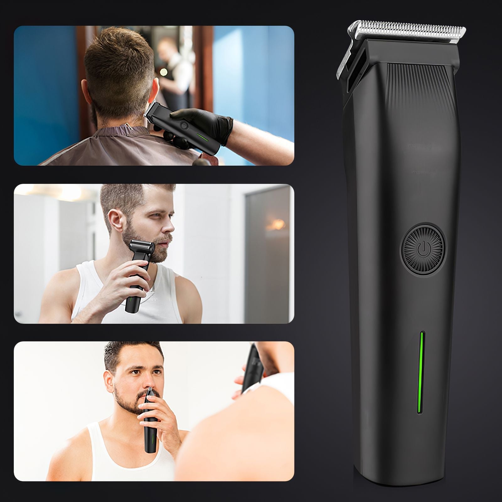 Beard Trimmer, 3 in 1 Hair Clippers and Mens Grooming Kit, Face, Nose, Ear Hair Trimmer - Black New Era Fashion LLc