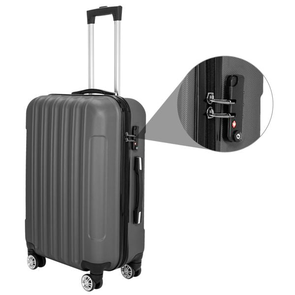 3-in-1 Multifunctional Large Capacity Traveling Storage Suitcase Luggage Set Dark Gray New Era Fashion LLc