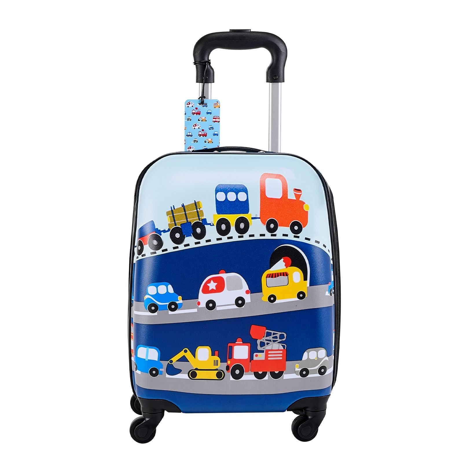 Kids Luggage Set, 5 Piece, 18 Inch Hardside Rolling Wheels Suitcase with Backpack & U-shape Pillow, Truck Kids Carry on Luggage Set, Holiday Birthday Gift for Girls Boys, Airline Approved New Era Fashion LLc