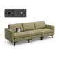 Convertible Sofa Couch with Magazine Pockets 3-Seat with 2 USB Port New Era Fashion LLc