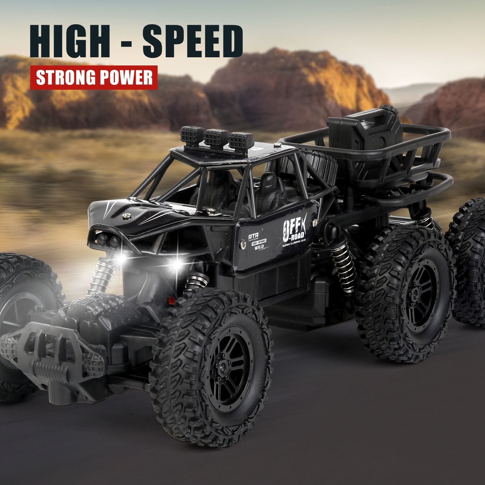 All-terrain Electric Toy Car, Alloy Car, 1:20 Scale Model Car, 2.4GHz R/ C Off-road Car, High-speed Car, with Headlights And Shock Absorption, Birthday Gifts for Kids Over 3 Years Old New Era Fashion LLc