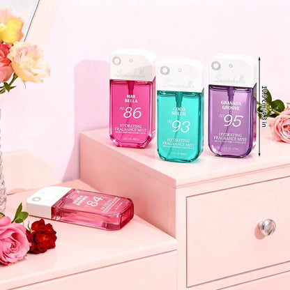 4 Scents Travel-Size Body & Hair Fragrance Mist (1.5 fl oz) - Long-Lasting Fruity & Floral Fragrance for Women, Dates & Gifts New Era Fashion LLc